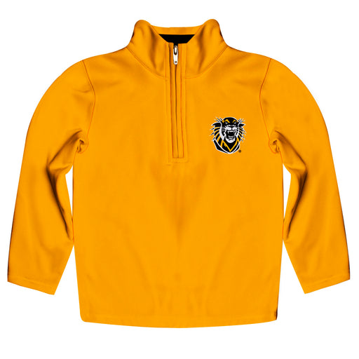 Fort Hays State Tigers Vive La Fete Logo and Mascot Name Womens Gold Quarter Zip Pullover
