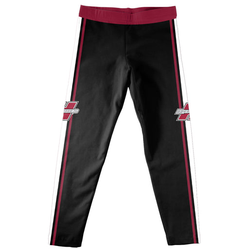 Henderson State Reddies Vive La Fete Girls Game Day Black with Red Stripes Leggings Tights