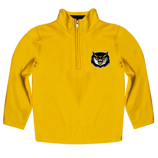 Kennesaw State Owls Vive La Fete Logo and Mascot Name Womens Gold Quarter Zip Pullover