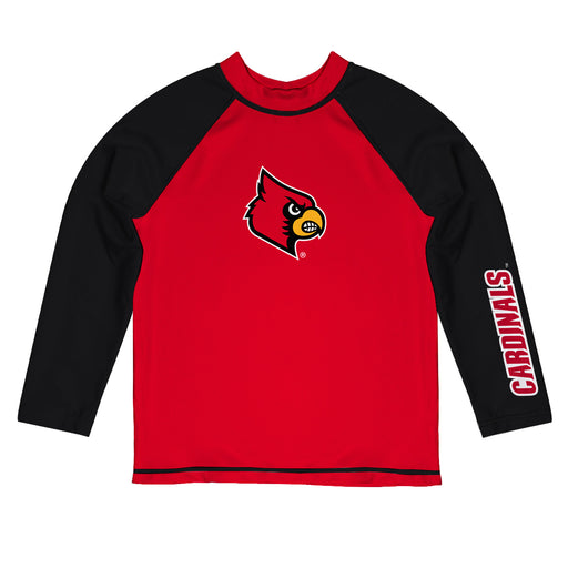 University of Louisville Cardinals Vive La Fete Logo Red Long Sleeve Raglan Rashguard