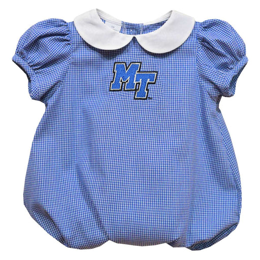 MTSU Blue Raiders Embroidered Maroon Girls Baby Bubble Short Sleeve