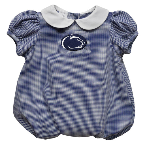 Penn State Nittany Lions Embroidered Navy Girls Baby Bubble Short Sleeve