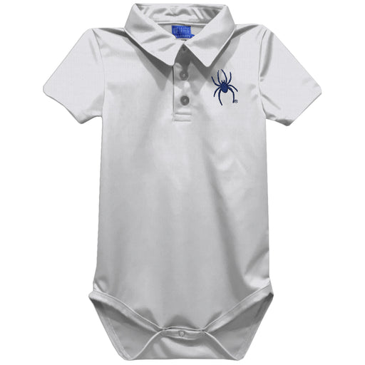 University of Richmond Spiders Embroidered White Solid Knit Boys Polo Bodysuit