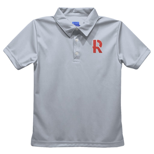 Rose Hulman Fightin' Engineers Embroidered Gray Short Sleeve Polo Box Shirt