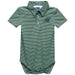 Tulane Green Wave Embroidered Hunter Green Stripes Stripe Knit Polo Onesie