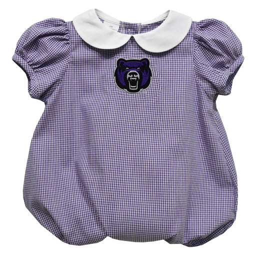 University of Central Arkansas Bears UCA Embroidered Purple Girls Baby Bubble Short Sleeve