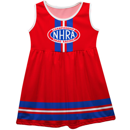 NHRA Officially Licensed by Vive La Fete Pits Stripe Red Tank Dress