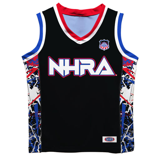 NHRA Officially Licensed by Vive La Fete Abstract Black Basketball Jersey