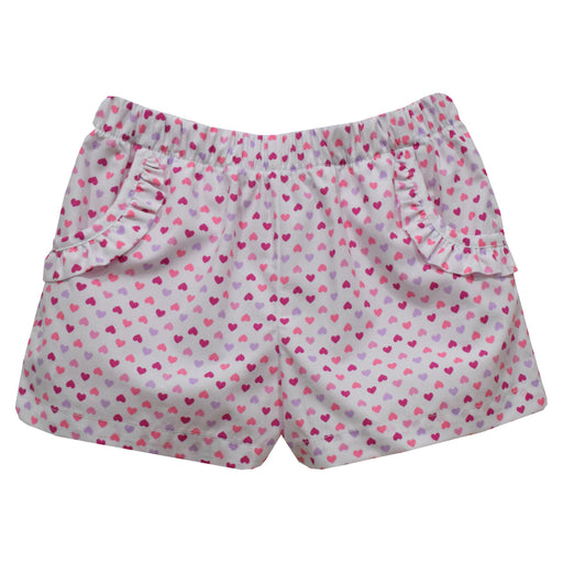 Hearts Girls Short With Ruffle Pockets - Vive La Fête - Online Apparel Store