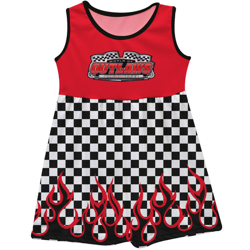 WOO Officially Licensed by Vive La Fete Checker Flames Red Tank Dress