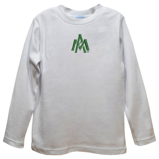 University of Arkansas Monticello Boll Weevils Embroidered White Long Sleeve Boys Tee Shirt