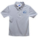 UAH Chargers Embroidered Gray Stripes Short Sleeve Polo Box Shirt