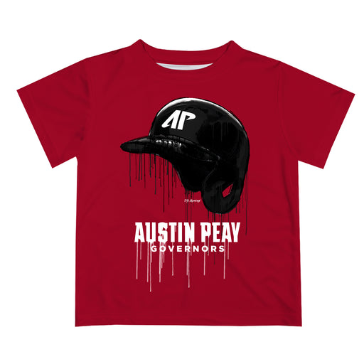 Austin Peay State University Governors Original Dripping Baseball Hat Red T-Shirt by Vive La Fete