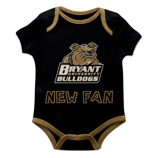 Bryant Bulldogs Vive La Fete Infant Game Day Black Short Sleeve Onesie New Fan Logo and Mascot Bodysuit