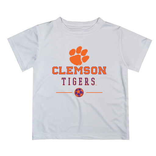 Clemson Tigers Vive La Fete Soccer V1 White Short Sleeve Tee Shirt