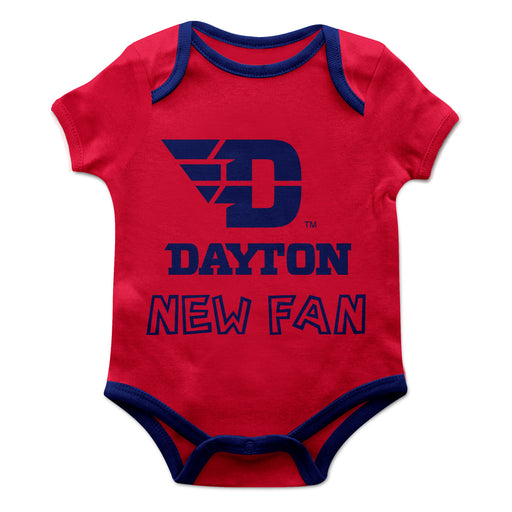University of Dayton Flyers Vive La Fete Infant Game Day Red Short Sleeve Onesie New Fan Logo and Mascot Bodysuit