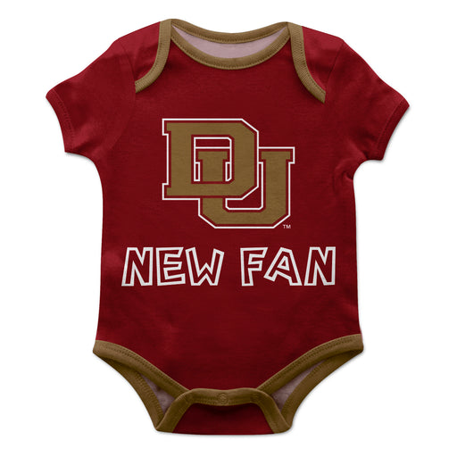 University of Denver Pioneers Vive La Fete Infant Game Day Maroon Short Sleeve Onesie New Fan Logo Bodysuit - Vive La Fête - Online Apparel Store