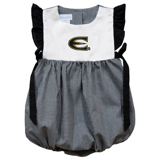 Emporia State University Hornets Embroidered Black Gingham Short Sleeve Girls Bubble
