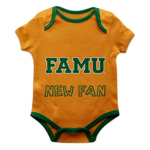 Florida A&M University Rattlers Vive La Fete Infant Game Day Orange Short Sleeve Onesie New Fan Logo and Mascot Bodysuit