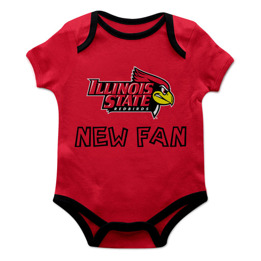 Illinois State Redbirds Vive La Fete Infant Game Day Red Short Sleeve Onesie New Fan Logo and Mascot Bodysuit