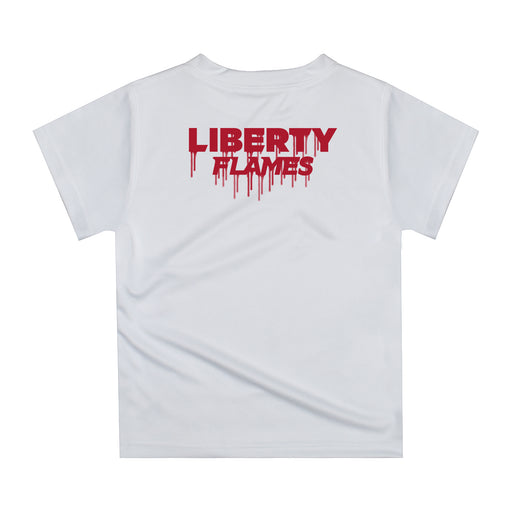 Liberty Flames Dripping Basketball White T-Shirt by Vive La Fete - Vive La Fête - Online Apparel Store