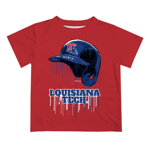 Louisiana Tech Bulldogs Original Dripping Baseball Hat Blue T-Shirt by Vive La Fete