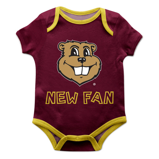 Minnesota Golden Gophers Vive La Fete Infant Game Day Maroon Short Sleeve Onesie New Fan Logo and Mascot Bodysuit