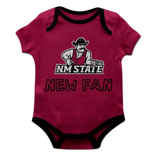 New Mexico State Aggies Vive La Fete Infant Game Day Crimson Short Sleeve Onesie New Fan Logo and Mascot Bodysuit