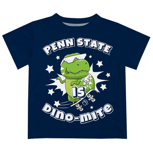 Penn State Nittany Lions Vive La Fete Dino-Mite Boys Game Day Navy Short Sleeve Tee