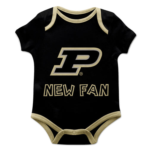 Purdue University Boilermakers Vive La Fete Infant Game Day Black Short Sleeve Onesie New Fan Logo and Mascot Bodysuit