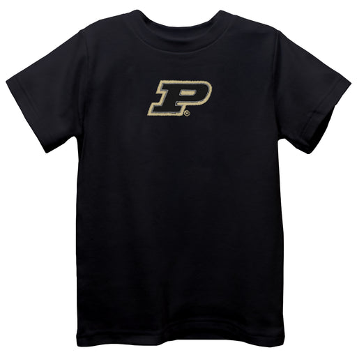 Purdue University Boilermakers Embroidered Black knit Short Sleeve Boys Tee Shirt