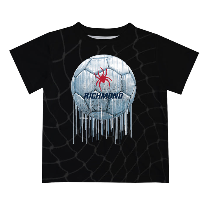Richmond Spiders Original Dripping Soccer Black T-Shirt by Vive La Fete