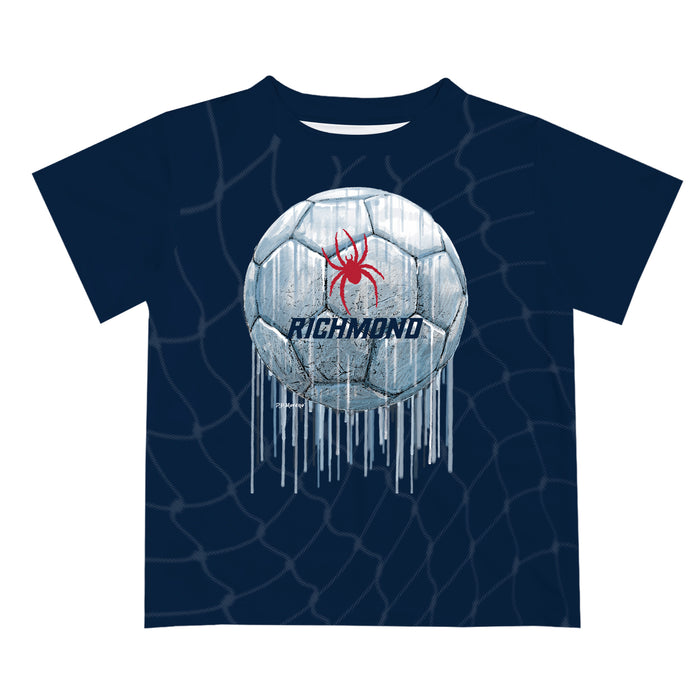 Richmond Spiders Original Dripping Soccer Blue T-Shirt by Vive La Fete