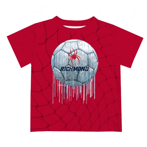 Richmond Spiders Original Dripping Soccer Red T-Shirt by Vive La Fete