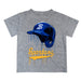 San Jose State Spartans Original Dripping Baseball Helmet Heather Gray T-Shirt by Vive La Fete