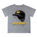 Missouri Tigers MU Original Dripping Baseball Helmet Heather Gray T-Shirt by Vive La Fete