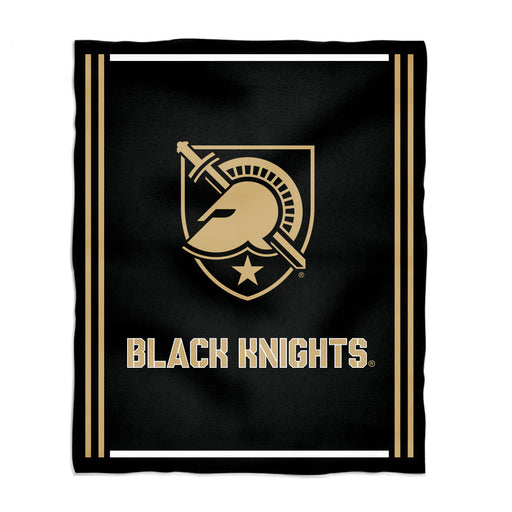 US Military ARMY Black Knights Vive La Fete Kids Game Day Black Plush Soft Minky Blanket 36 x 48 Mascot