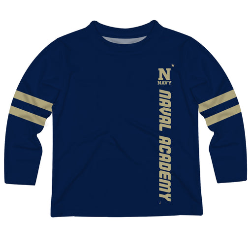 United States Naval Academy Stripes Blue Long Sleeve Tee Shirt - Vive La Fête - Online Apparel Store