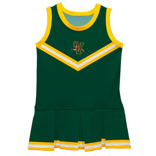 Vermont Catamounts Vive La Fete Game Day Green Sleeveless Cheerleader Dress
