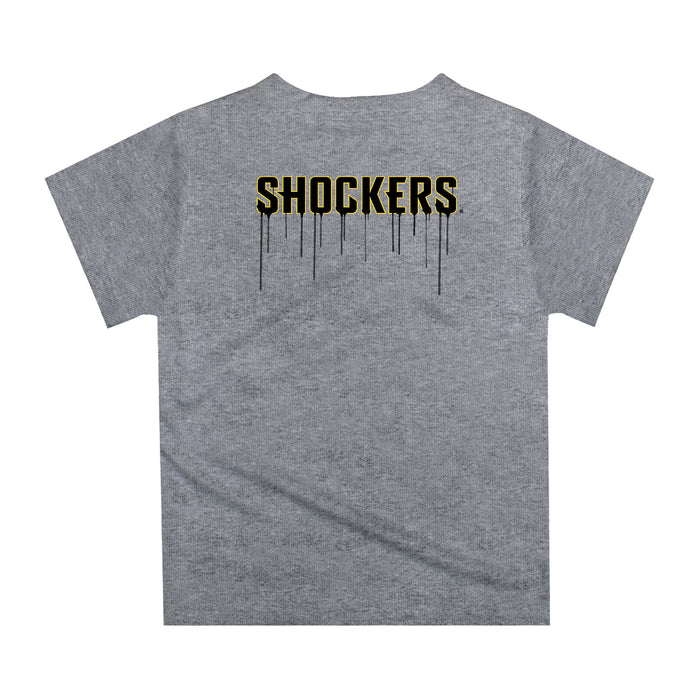 Wichita State Shockers WSU Original Dripping Baseball Hat Yellow T-Shirt by Vive La Fete - Vive La Fête - Online Apparel Store