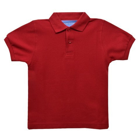 Red Solid  Short Sleeve Polo Box Shirt