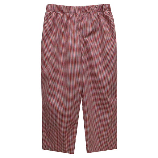 Red Gingham Boys Pull on Pant