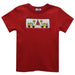 Back to School Smocked Red Knit Short Sleeve Boys Tee Shirt