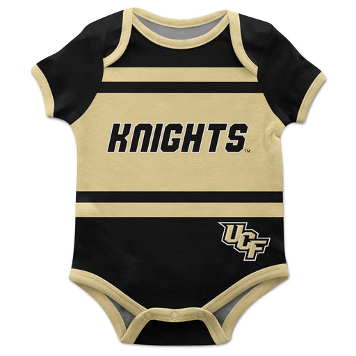 Central Florida knights Block Stripe Black Short Sleeve Onesie - Vive La Fête - Online Apparel Store