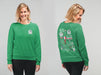 Mexico National Soccer Team Impressions Artwork Women Cotton Fleece Long Sleeve Crew Neck - Vive La Fête - Online Apparel Store