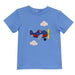 Airplane Applique Light Blue Knit Short Sleeve Boys Tee Shirt