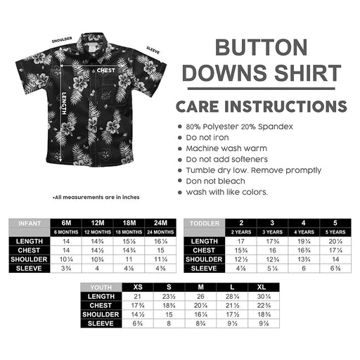 UAPB University of Arkansas Pine Bluff Golden Lions Black Hawaiian Short Sleeve Button Down Shirt - Vive La Fête - Online Apparel Store