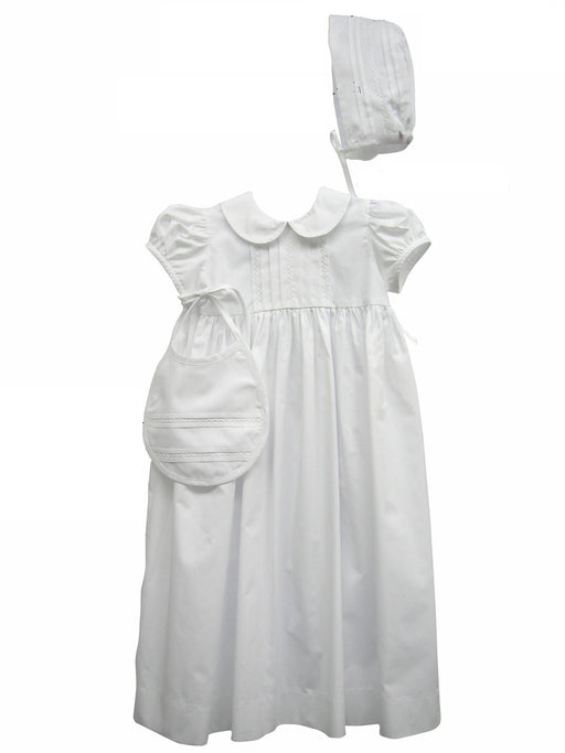 White Tucked, Girl's Gown 4pc set - Vive La Fête - Online Apparel Store