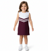 Maroon and White Sleeveless Cheerleader A Line Dress - Vive La Fête - Online Apparel Store