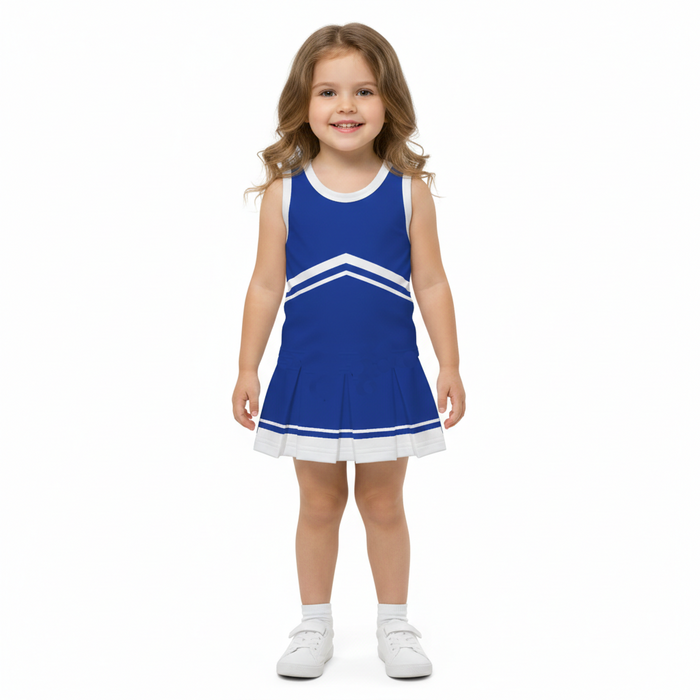 Royal and White Sleeveless Chearleader Dress - Vive La Fête - Online Apparel Store